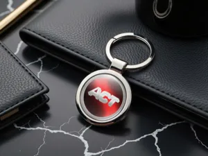 ACT Porte-clés Métal Look Premium Acier Inox